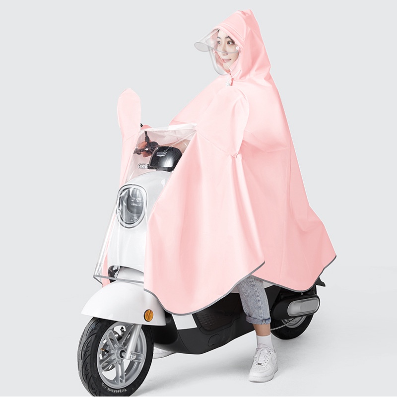 Áo Mưa Hai Mặt Bằng EVA Phản Quang Dành Cho Xe Đạp Điện / Xe Máy Điện
