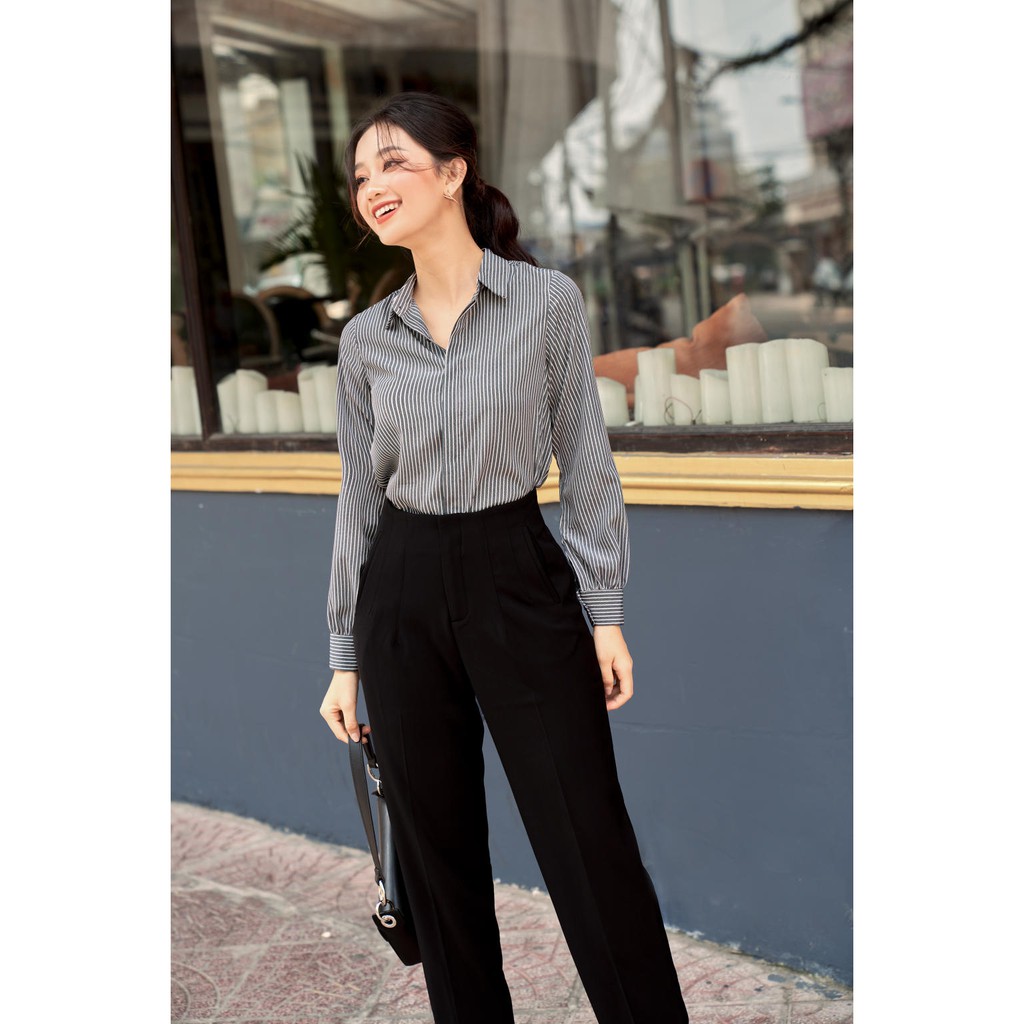 Quần Baggy Nữ Công Sở Lưng Cao GILLEE Tuyết Mưa Cơ Bản