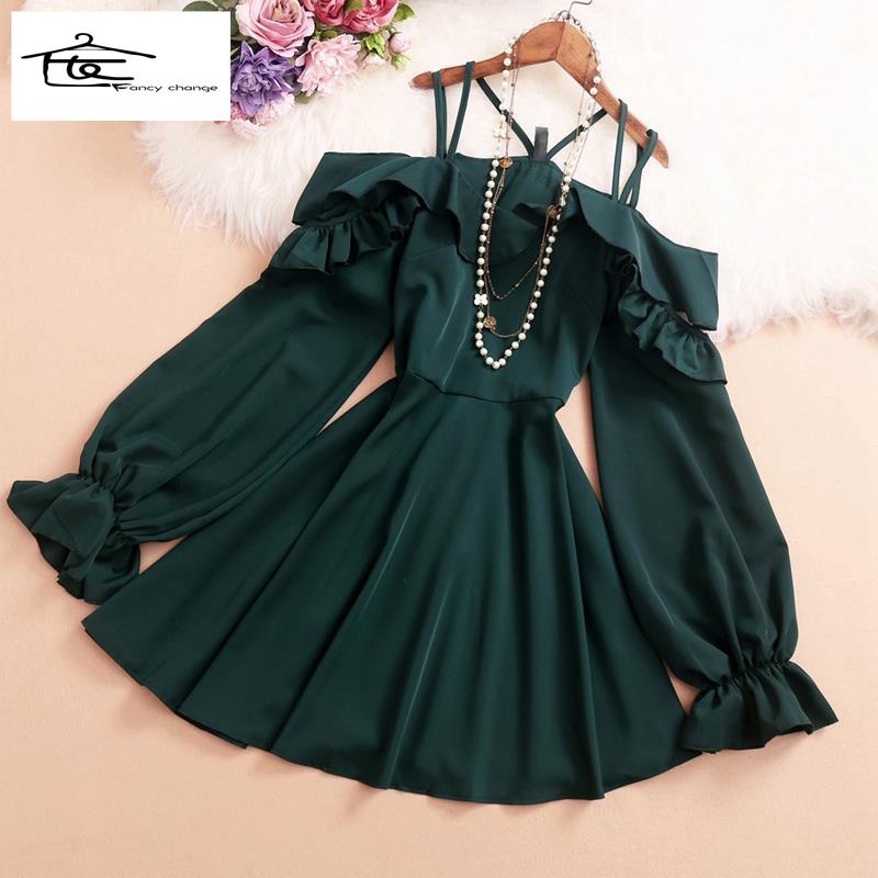 Đầm Tay Phồng Khoét Vai Phong Cách Hàn Quốc Mẫu Mới 2022 Thời Trang Dành Cho Nữ