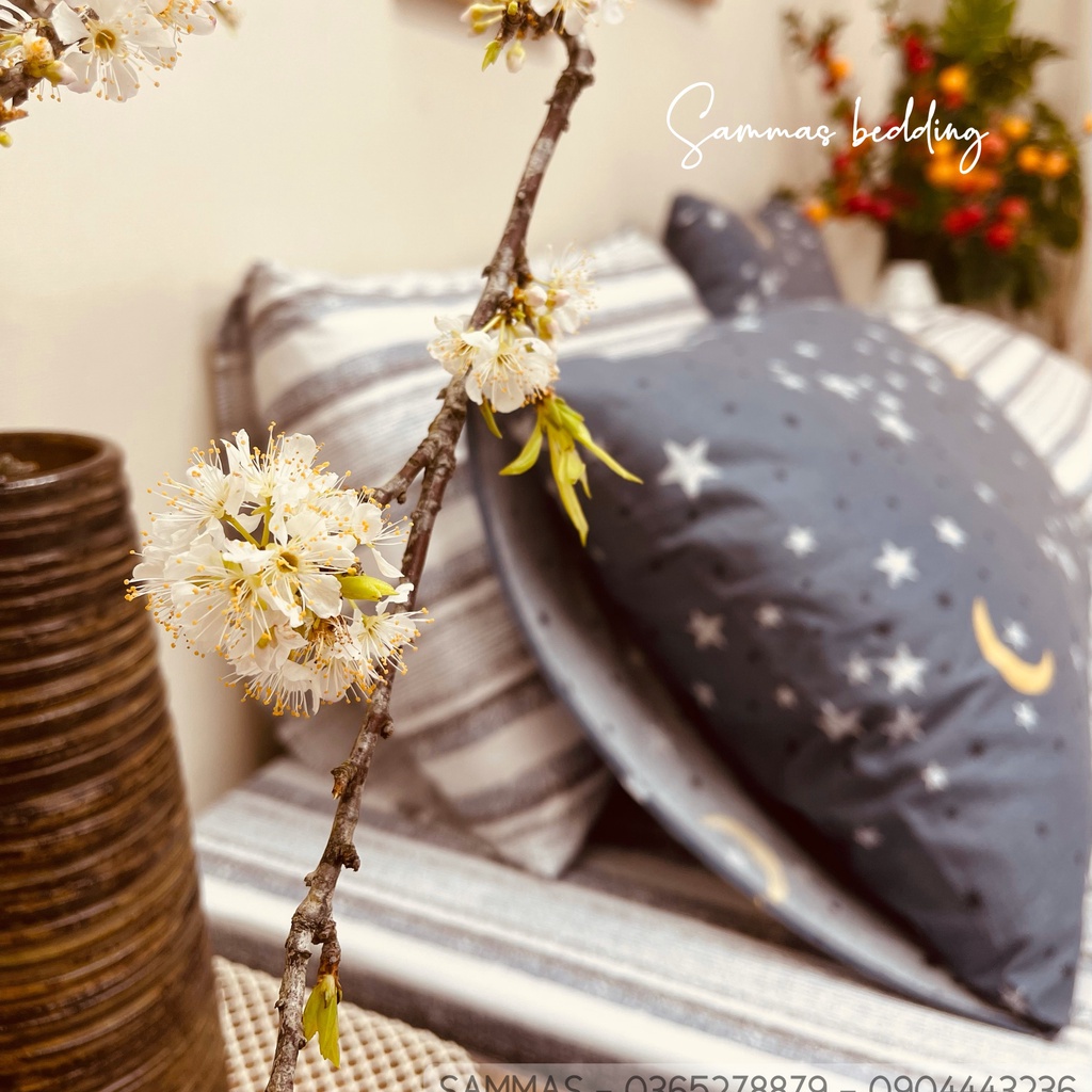 Bộ Ga Giường Lá Hồng, Cotton 100%, Drap Giường Kèm 2 Vỏ Gối Thoáng Mát Mùa Hè