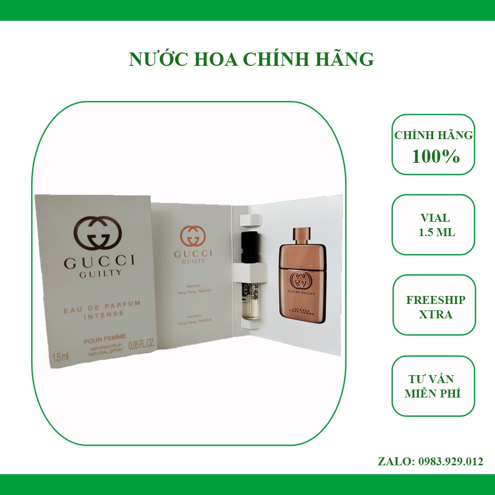 Mẫu thử Nước hoa Vial Gucci Guilty Pour Femme EDP Intense