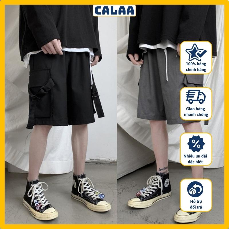 Quần Short Ngố Kaki Túi Hộp Unisex CALAA FASHION Dây Túi nam nữ phong cách ulzzang hàn quốc QS02