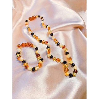 Vòng cổ hổ phách cho bé, vòng hổ phách tự nhiên