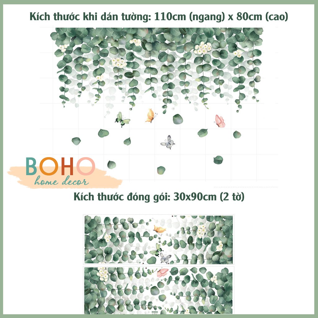 Decal dán tường, tranh dán tường phòng ngủ, quán cà phê, cửa hàng hình Dàn hoa BH77