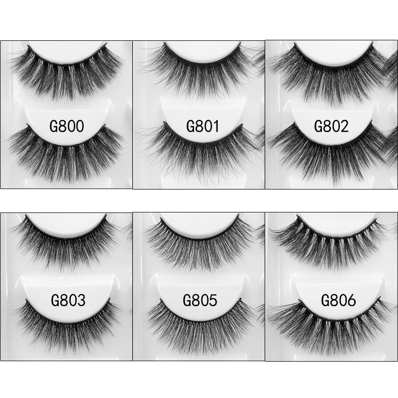 Ireneda  Bộ 5 cặp lông mi giả dài 3D nhiều lớp trang điểm tự nhiên