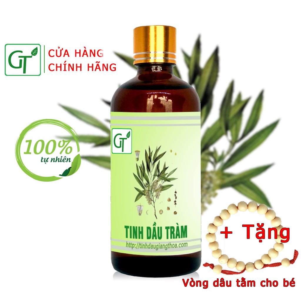 Tinh dầu Tràm Gió Cho Bé Cao Cấp - 100% Tự Nhiên Nguyên Chất + Tặng vòng dâu tằm cho Bé Khi Mua chai trên 50ml