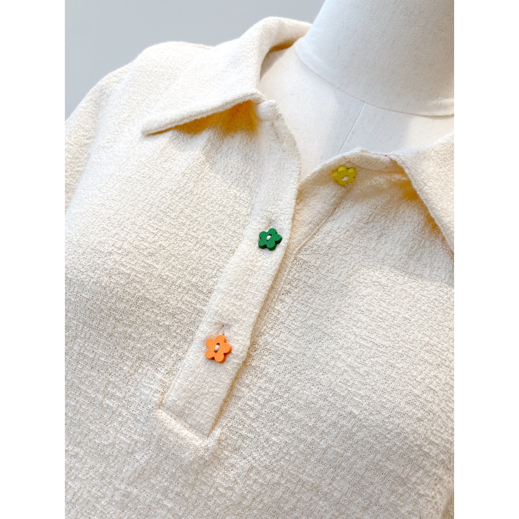 MIEU - Áo thun crop cổ polo (FS Kem) - HO09 | BigBuy360 - bigbuy360.vn