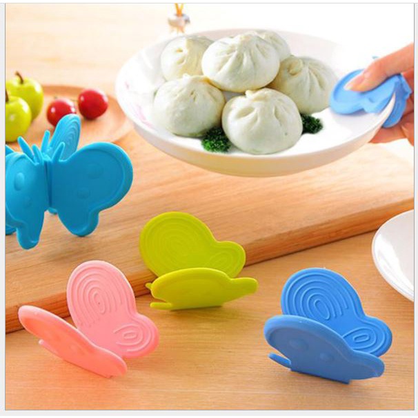 Dụng cụ nhấc nồi silicon hình bướm chịu nhiệt cao chống nóng, chống trơn trượt - có nam châm p191-28