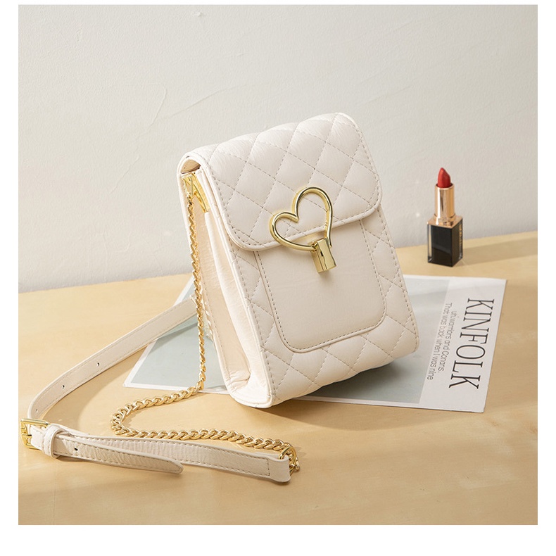 Túi Xách Nữ Xinh Đeo Chéo Túi Đựng Điện Thoại Khóa Trái Tim Superbag668 257