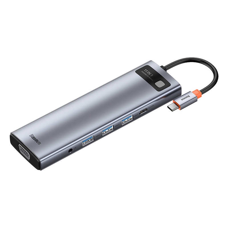 Bộ Chuyển Đổi Đa Năng HUB 11 in 1 HDMI 4K , PD 100W , VGA , USB 3.0 Cho Laptop , Macbook , tivi .Baseus CAHUB-CT0G