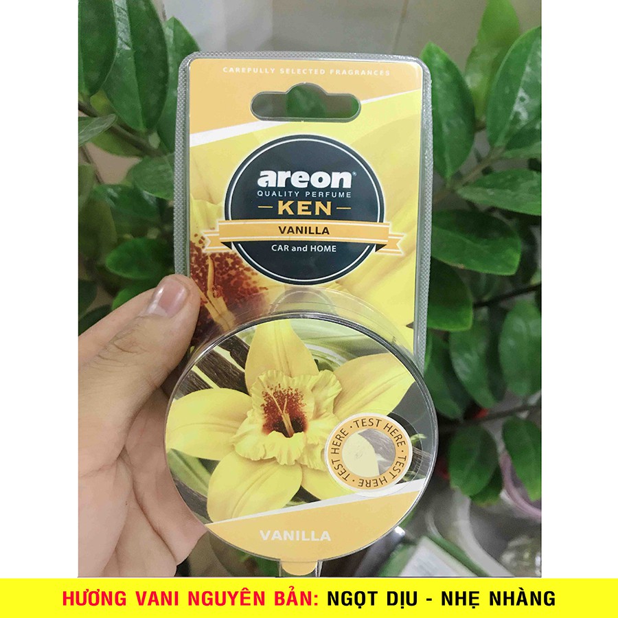 Sáp thơm xe hơi Areon chính hãng, sáp thơm nước hoa ô tô cao cấp nhập khẩu Bulgaria hương Vanilla ngọt ngào dùng 3 đến 4