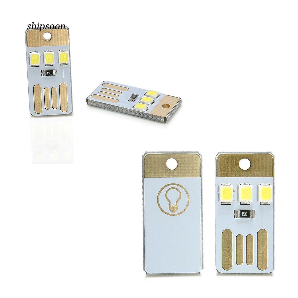 Set 2 Đèn LED USB Mini Ánh Sáng Trắng Dành Cho PC Laptop