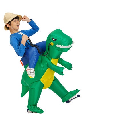 SUGE tiệc halloween đồ chơi vui nhộn bộ đồ bơm hơi khủng long hóa trang hóa trang Giáng sinh Quần áo vui nhộn quần áo cha mẹ và trẻ em