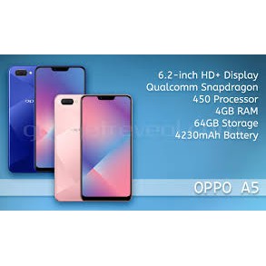  Điện thoại Oppo A5 (2018) 2sim ram 4G/64G mới Chính hãng, Chiến Game PUBG/Free Fire mướt