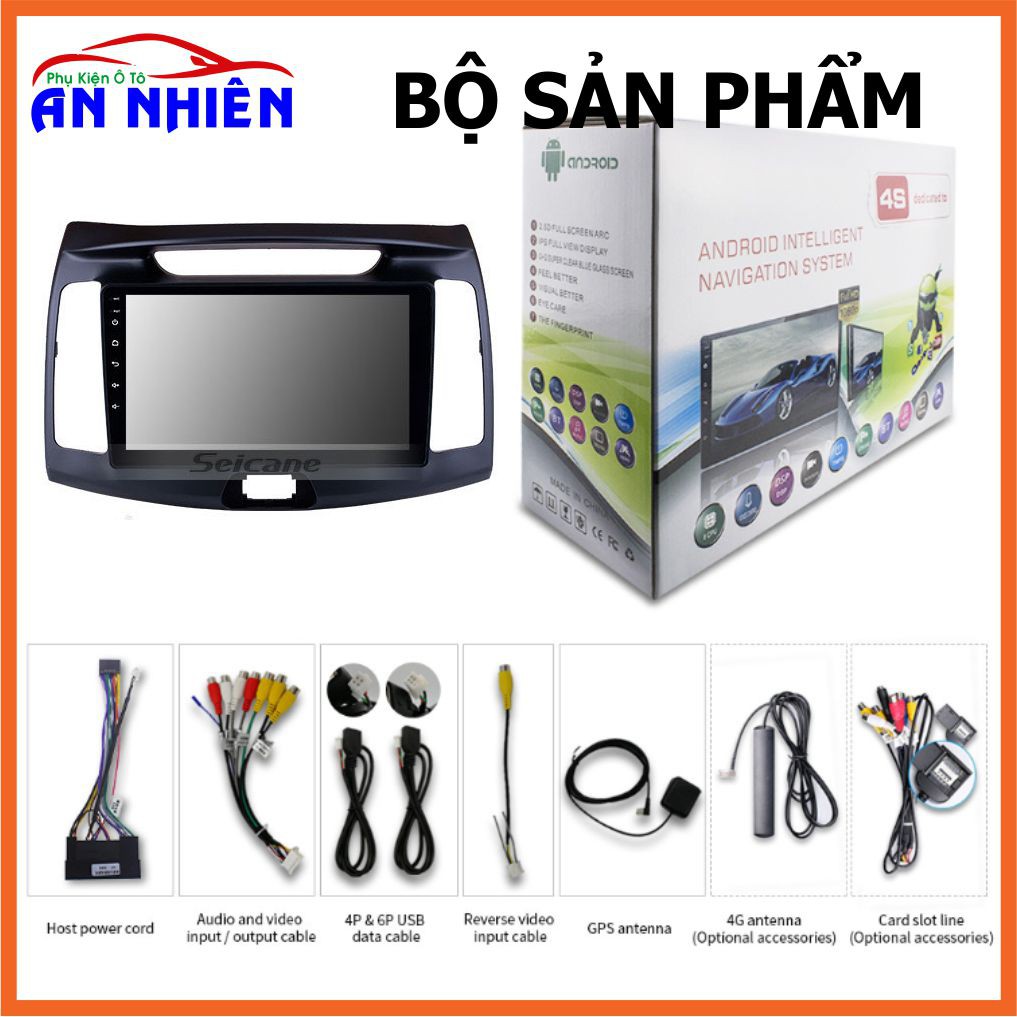 Màn Hình Android 9 inch Cho ELANTRA 2007-2011 - Đầu DVD Chạy Android Kèm Mặt Dưỡng Giắc Zin Hyundai