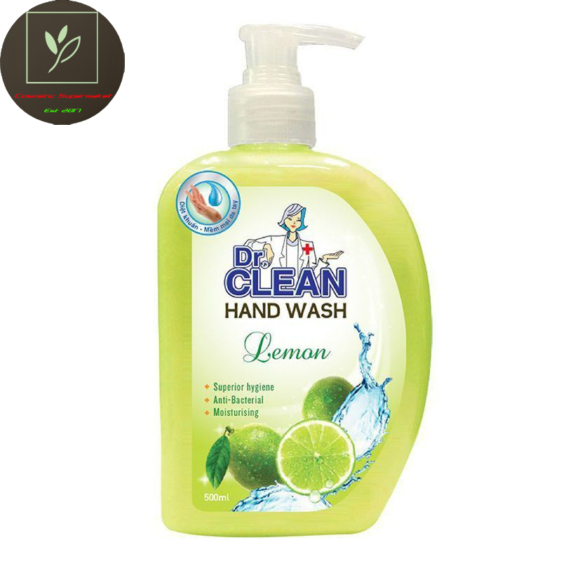 (TẶNG KHĂN ƯỚT 20 TỜ) Sữa Rửa Tay Sạch Khuẩn Dr.Clean 500g