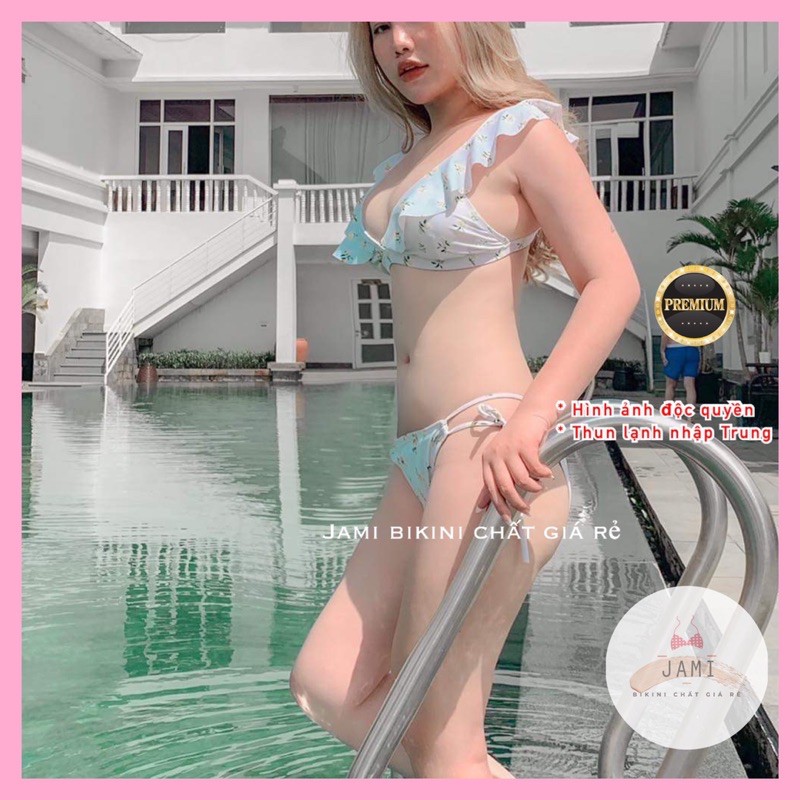 BIKINI 2 mảnh tam giác quần bơi chíp dây hoa lá nhí mùa thu JAMI - MM109