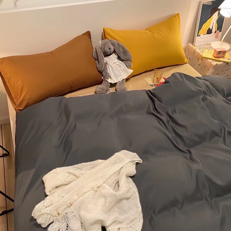 Set Bộ Vỏ Chăn Ga Gối Cotton TC Basic Phối Màu, Chất Liệu Mềm, Dày Đẹp _ Shinbedding ( sẵn 12 màu)