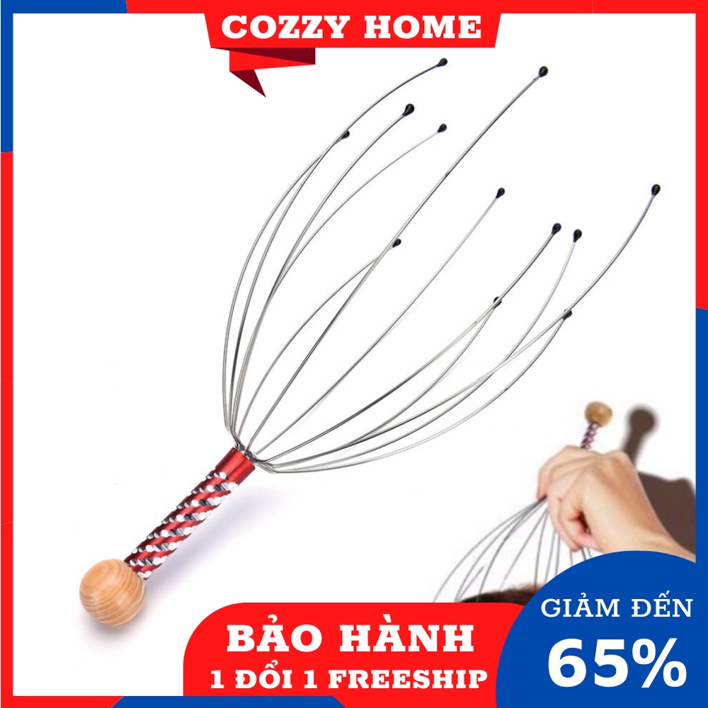 Cây massage đầu và cổ giúp thư giãn giải tỏa căng thẳng dạng tua bạch tuộc Cozzy Home MSD-CH