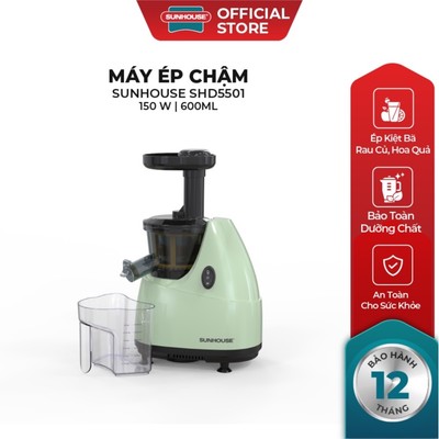 Máy ép chậm Sunhouse SHD5501 | Công suất 150W| Ép các loại rau củ quả giữ nguyên các dưỡng chất và vitamin cao cấp