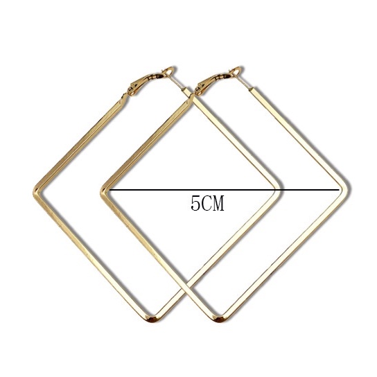 1 Đôi Khuyên Tai Nữ Hình Vuông Cỡ Lớn Thời Trang