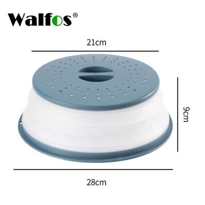 Vỏ bọc thực phẩm có thể gập lại bằng lò vi sóng Walfos Giỏ thoát nước rỗng