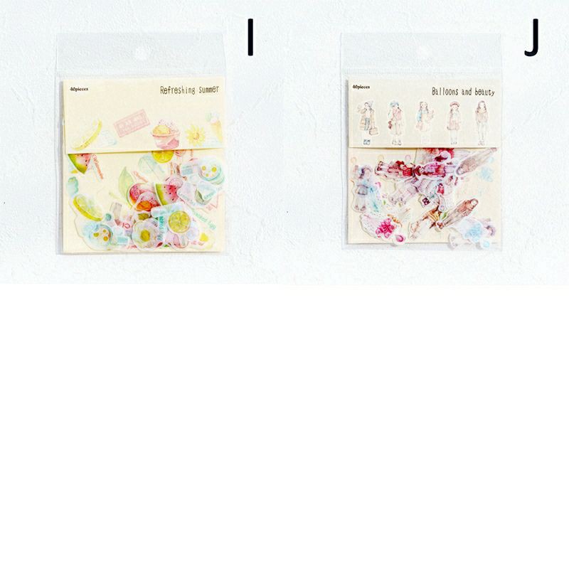 Set 40 washi sticker hình dán trang trí planner scrapbook