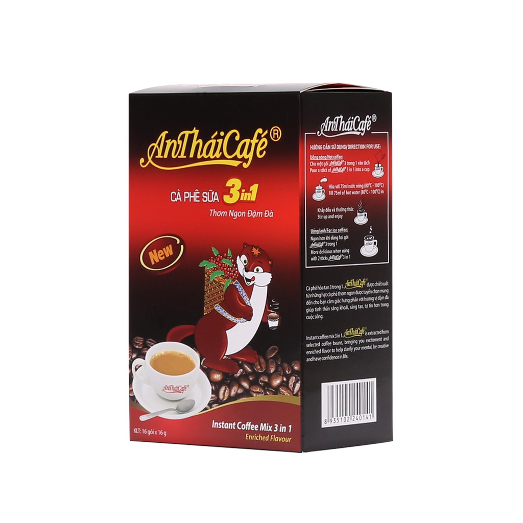 Cà Phê 3 Trong 1 An Thái Mới (16 gói x 16gr) - AnTháiCafé | BigBuy360 - bigbuy360.vn