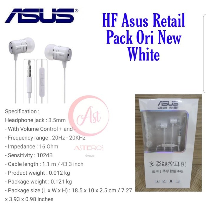 Tai Nghe Asus Zenfone Bass 100% Chính Hãng