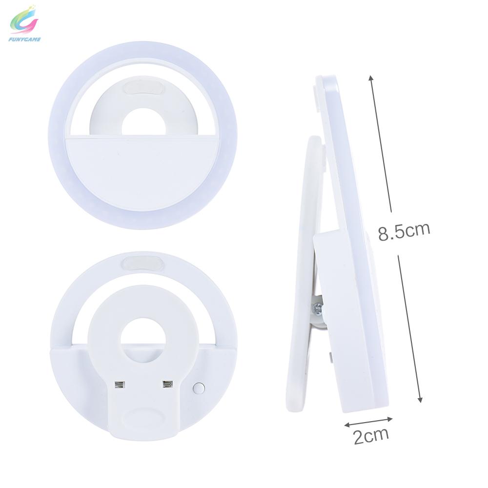 SAMSUNG Vòng Đèn Led 36 Bóng Mini Có Kẹp Gắn Điện Thoại / Máy Tính Bảng / Đèn Chụp Ảnh Ban Đêm Với Pin Sạc Usb Tích Hợp 3 Chế Độ Sáng Tạo