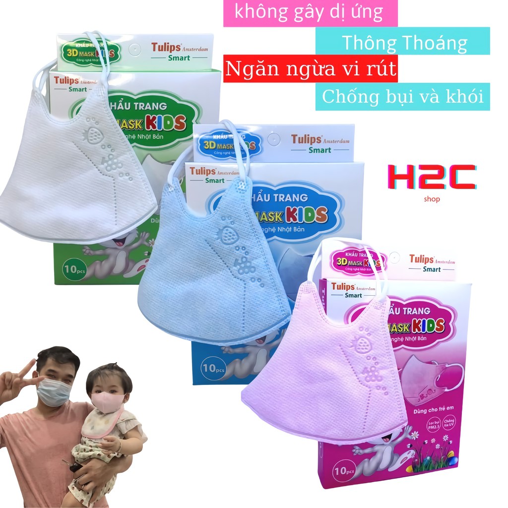 [Mã COSDAY giảm 8% đơn 150K] khẩu trang trẻ em 3D MASK KIDS công nghệ Nhật bản hộp 10 chiếc kháng khuẩn chống khói bụi | BigBuy360 - bigbuy360.vn