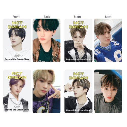 Set 7 thẻ card nhựa NCT DREAM LIVE - Beyond the Dream Show in 2 mặt bo góc