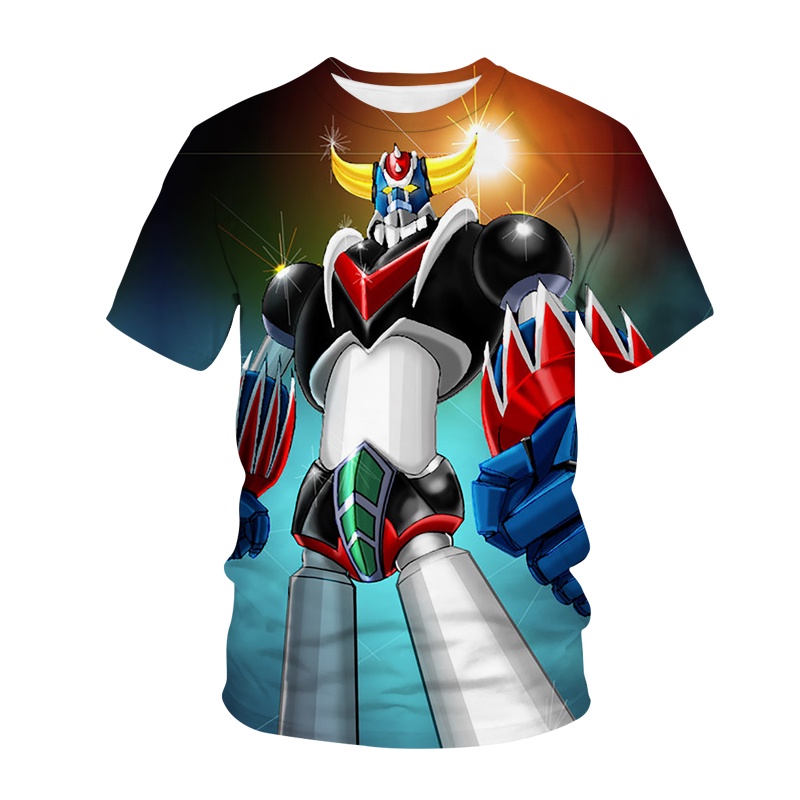Áo Thun Tay Ngắn In Hình Rô Bốt Grendizer 3D Cá Tính Thời Trang Cho Nam Nữ
