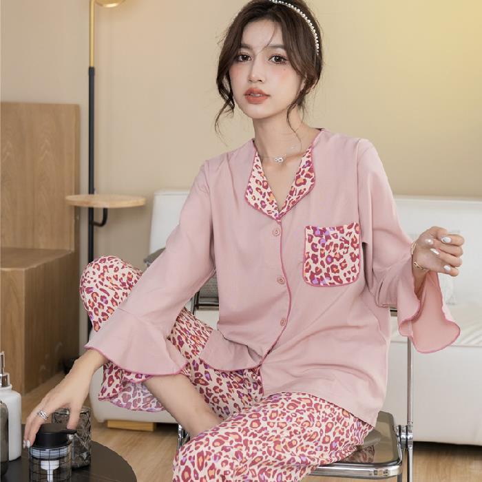 Bộ Đồ Ngủ Cotton Tay Dài Phong Cách Thời Trang Hàn Quốc Mới 2022