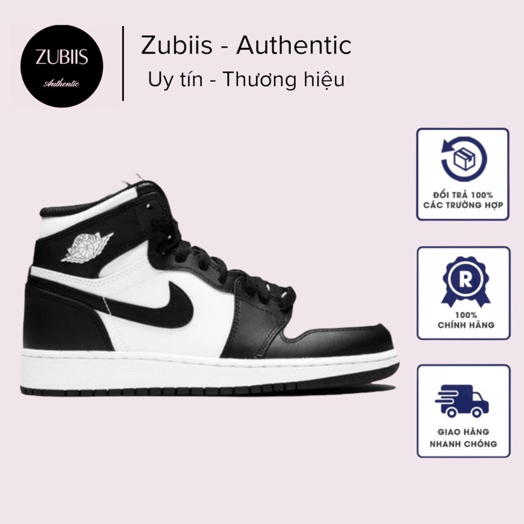 Giày Jordan Sneaker Cổ Cao Nam Nữ, Giày JD1 Jordan Panda Cổ Cao Thời Trang Nam Nữ da thật size 36_43