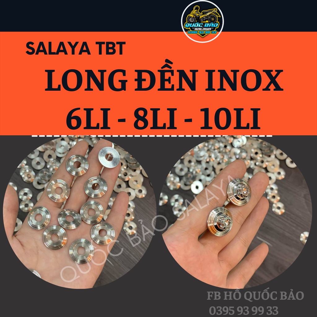 Long đền 6mm 8mm 10mm inox 304 gắn dàn áo và nhiều vị trí trên xe