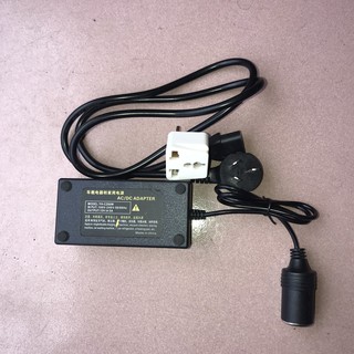 Adapter Chuyển Nguồn, đầu ra tẩu sạc 12V, 220V - 12V/60W/5A - tặng phích chuyển 3 chấu thành 2 chấu