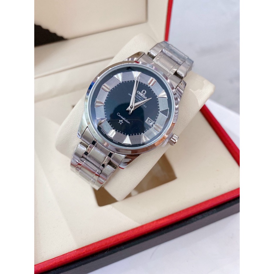 Đồng hồ Nam Omega dây thép không gỉ cao cấp, bảo hành 12 tháng