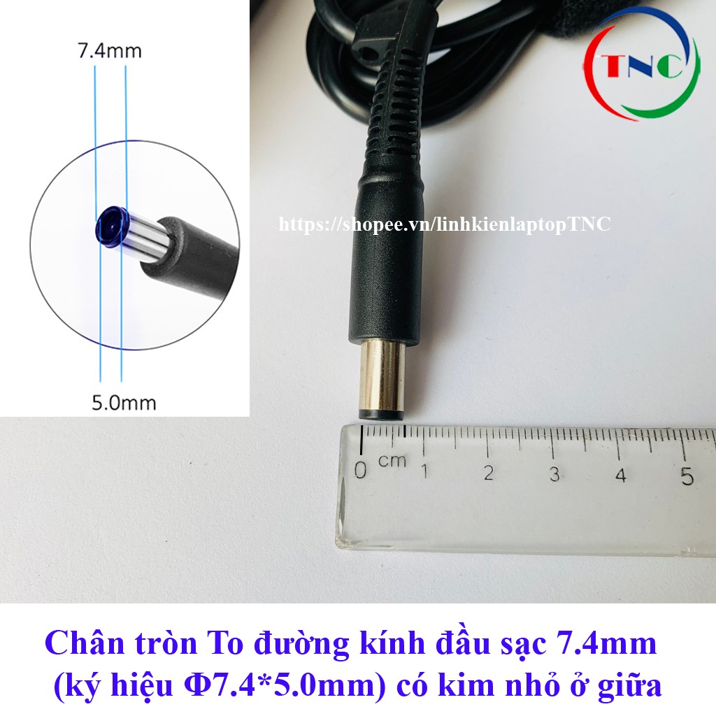 Sạc Laptop HP 19V - 4.74A chân kim to HP 8460 8470 8560P 8570P (Adapter HP 90w tròn to)