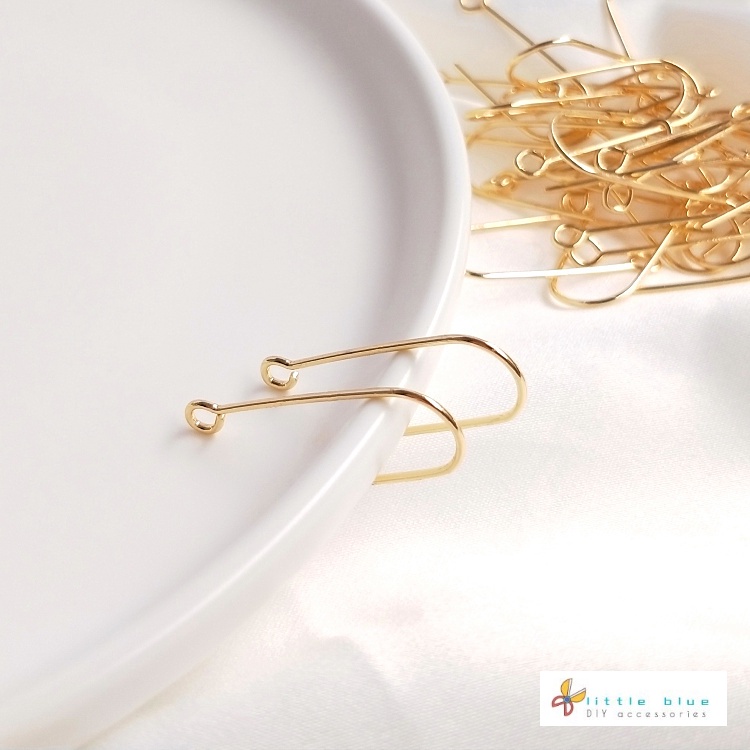 Khuyên Tai Dạng Móc Mạ Vàng 14K diy Đơn Giản Thời Trang