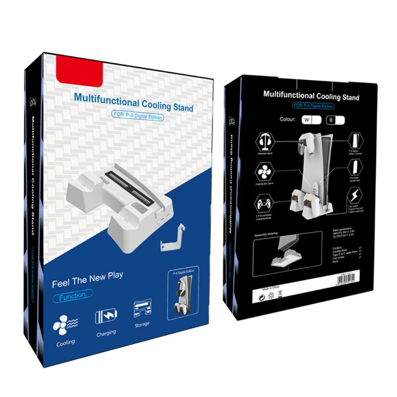 Giá Đỡ + Quạt Làm Mát Và Đế Sạc Đa Năng Cho Tay Cầm Chơi Game PS5 Digital Edition