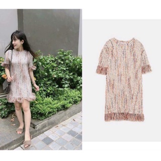 #zara ĐẦM TWEED