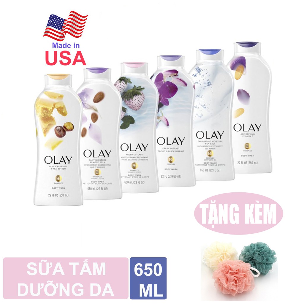 [Hàng Mỹ 100%] Sữa tắm dưỡng thể Olay 650ml