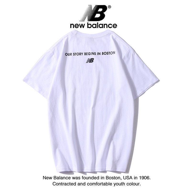 Áo thun new balance ngắn tay vải cotton thời trang cho cặp đôi