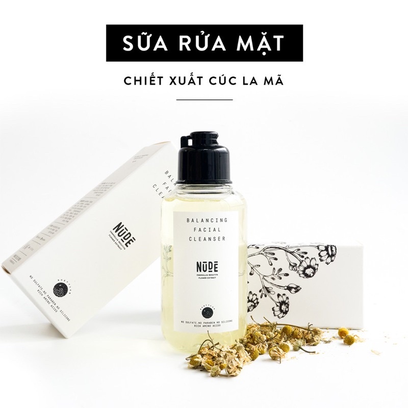 Sữa rửa mặt Nude - 100ml & 300ml - chính hãng Rusty Lab
