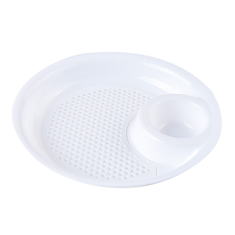 Đĩa Ăn Dặm 2In1 Thoát Nước 2 Tầng + Đựng Gia Vị Nhựa Lúa Mạch An Toàn