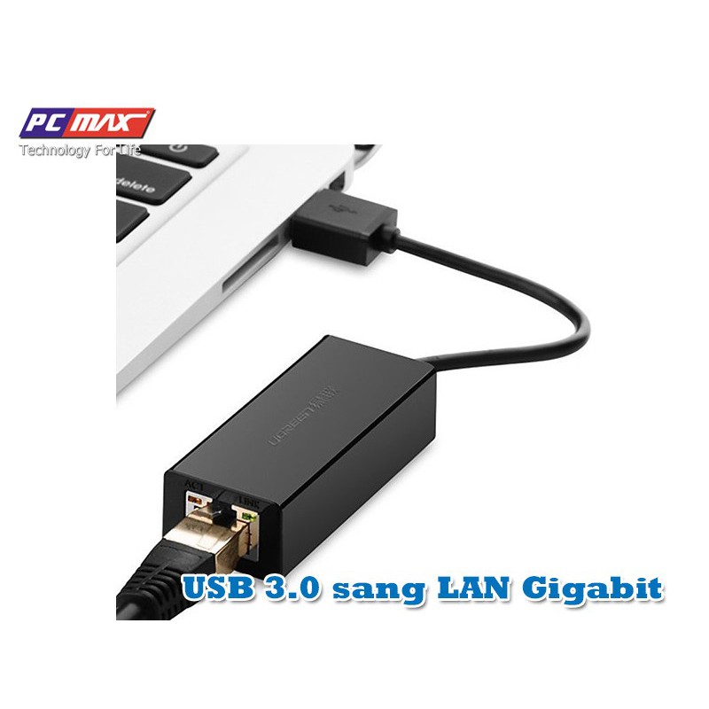 Cáp chuyển USB 3.0 sang LAN USB 3.0 to LAN tốc độ Gigabit Ugreen 20254 20255 20256 20257 50922- Hàng chính hãng