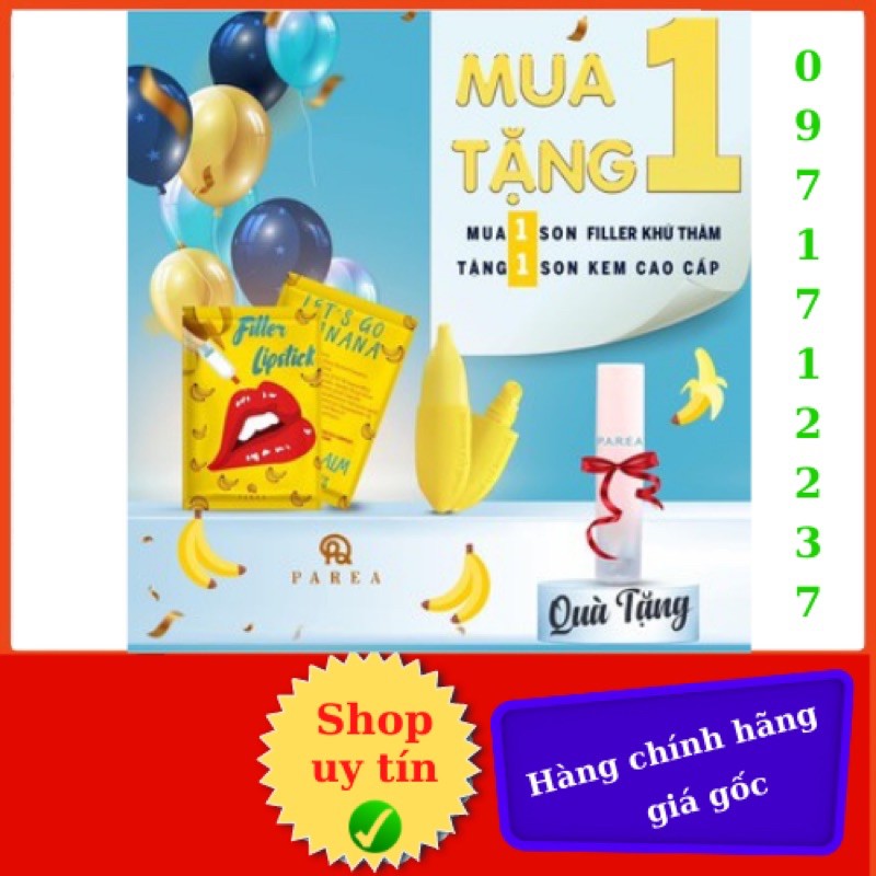 Son chuối filler khử thâm làm hồng môi collagen son chuối banana filler lipstick