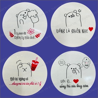 Màng ép ly nhựa, cuộn màng ép ly, màng ép ly trà sữa, màng dập cốc nhựa, cuộn màng dập cốc ép 2400 ly mẫu gấu trắng