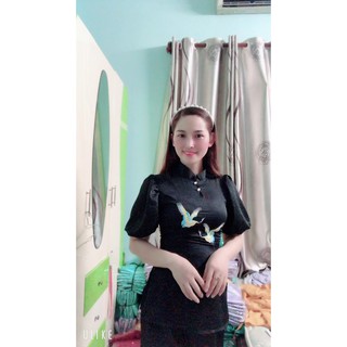 SÉT LAM THÊU HẠC CC ( MẪU MỚI SHOP )
